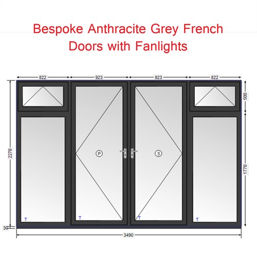 Anthracite grey white - grey-on-white, upvc