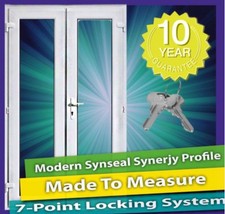 WHITE PVC UPVC FRENCH DOOR