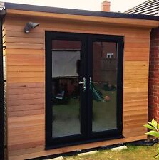 uPVC French Doors, Black, Grey